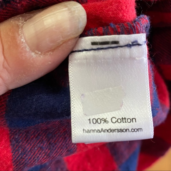 Hanna Andersson Red Buffalo Check Bell Sleeve Top - Picture 3 of 4